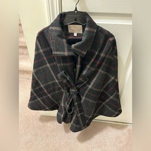 Banana Republic Wool Plaid Cape